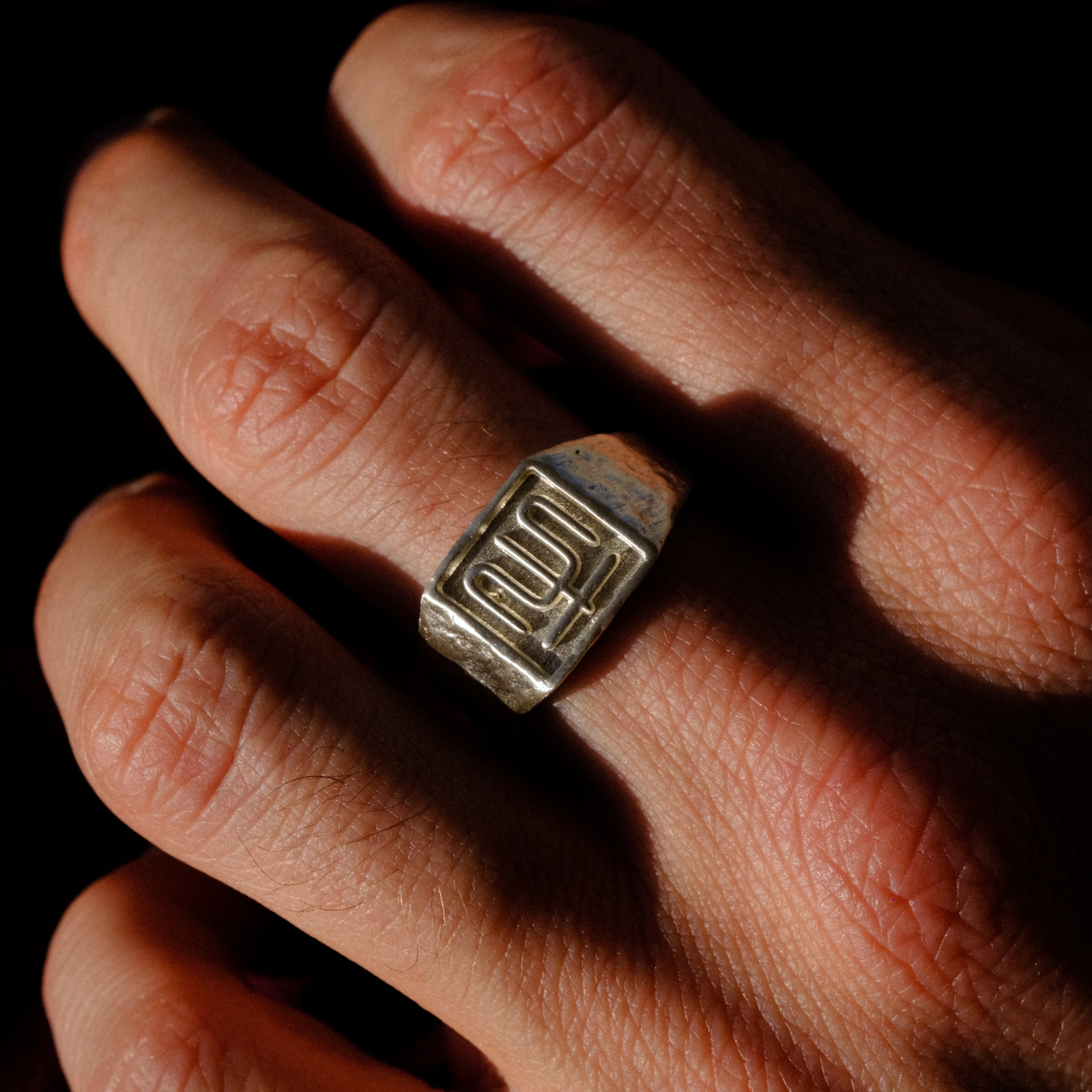 ox jewelry silver curve signet ring 【公式通販】